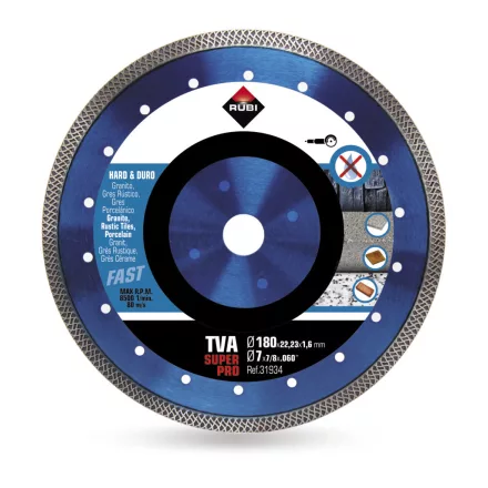 Rubi gyémánttárcsa TVA 180 SUPERPRO száraz vágáshoz (31934)